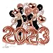 Treasures Gifted Giant Rose Gold 2019 Foil Number Balloons Pearl White Rose Gold Confetti Balloon Decoration Kit for Birthday Wedding Bridal Shower Graduation Party Supplies