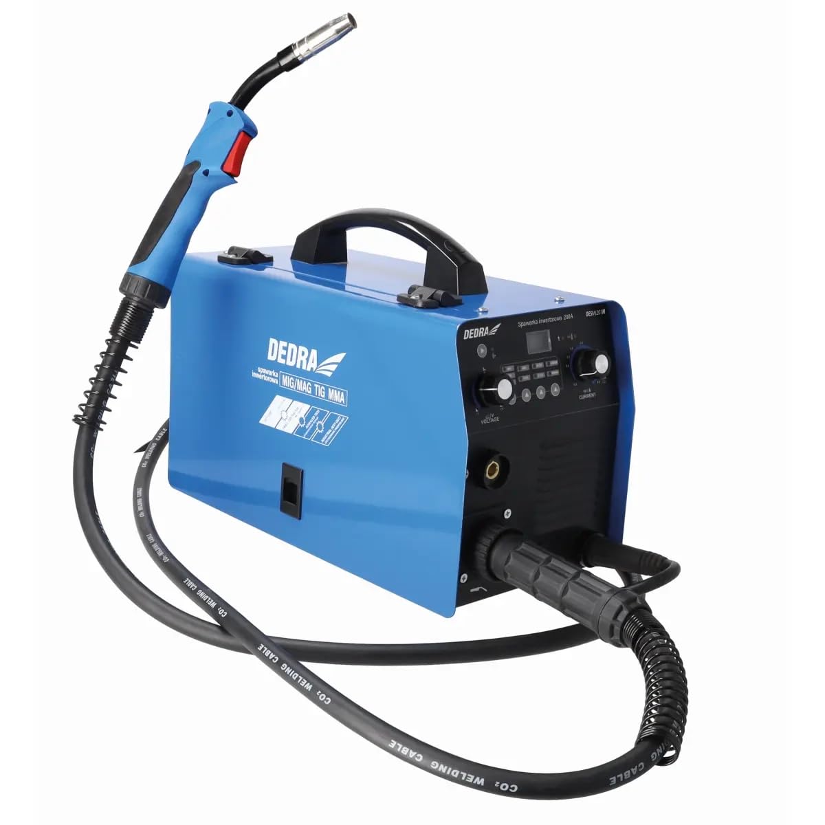 Poste à Souder Inverseur 200 A IGBT MIG/MAG, Fonction TIG et MMA, Portable et Puissant, Pour Atelier, Garage et Projets Métalliques GARDEN DEDRA DESMI201M