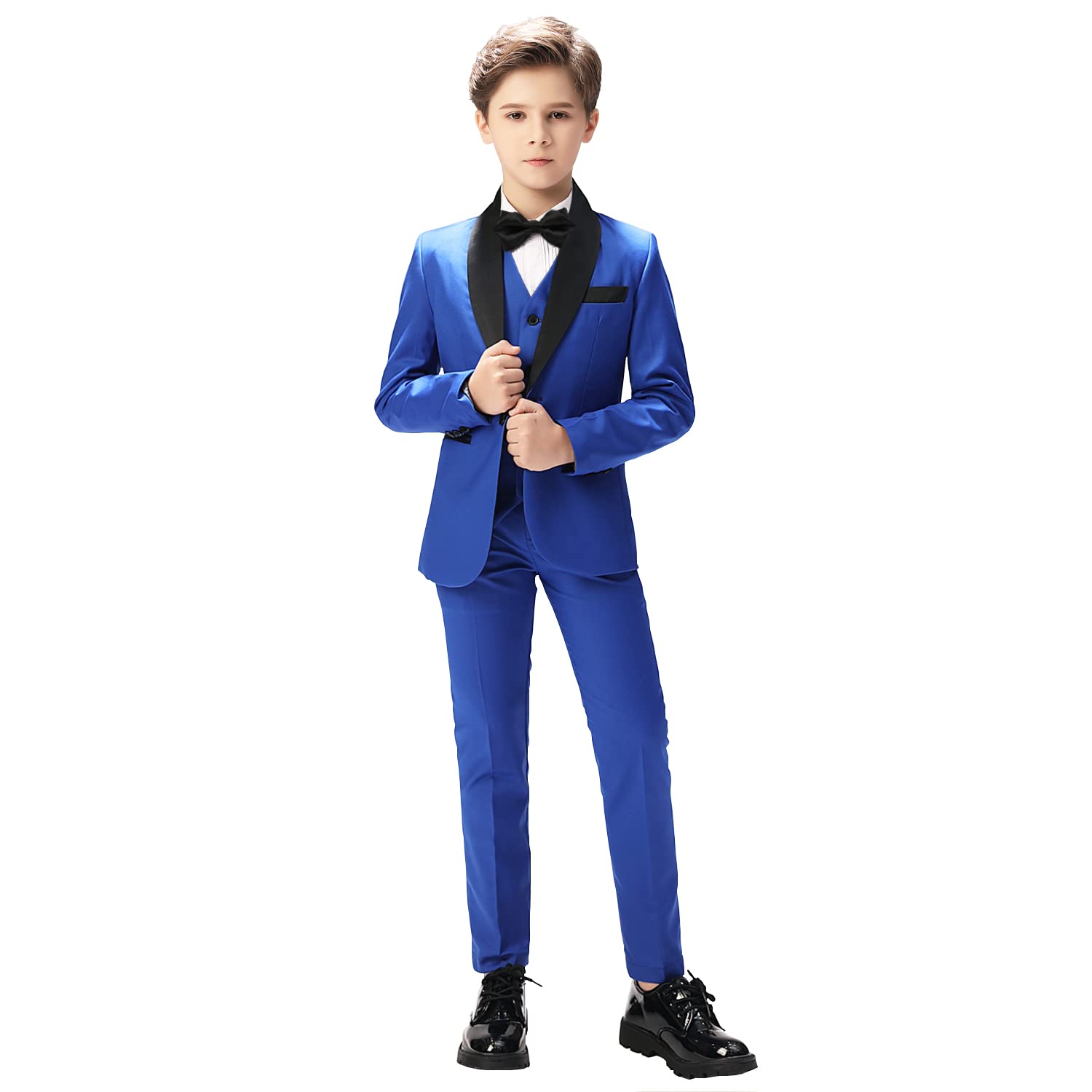 SHINFANBoys Suit for Toddler Tuxedo Kids Formal Suits Set 5 Pieces Wedding Outfit