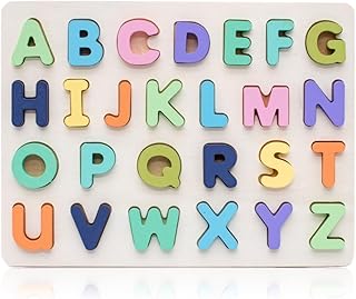Comprar 26 PCS Puzzle de Letras de Madera Montessori ABC Juguete Educativo para Aprender el Alfabeto y Desarrollo Temprano para Niños Pequeños y Preescolares (Multicolor)