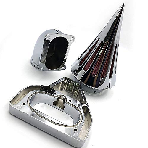 Oyocycle Motorcycle Triangle Spike Air Cleaner Filter Kits for Honda VTX 1800 2002 2003 2004 2005 2006 2007 2008 2009 Chrome Motorcycle Part