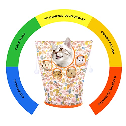 Epipasi Cat Tunnel Cat Tunnel Bag, Interactive Toys, Cat Drill Bag With Little Mice, (Bird Style) #TOP2