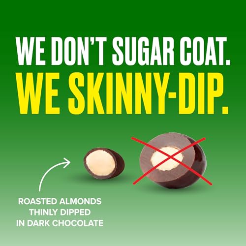Image of SkinnyDipped Mocha Splash Almonds, Healthy Snack, Plant Protein, Gluten Free, 3.5 oz Resealable Bags, Pack of 5
