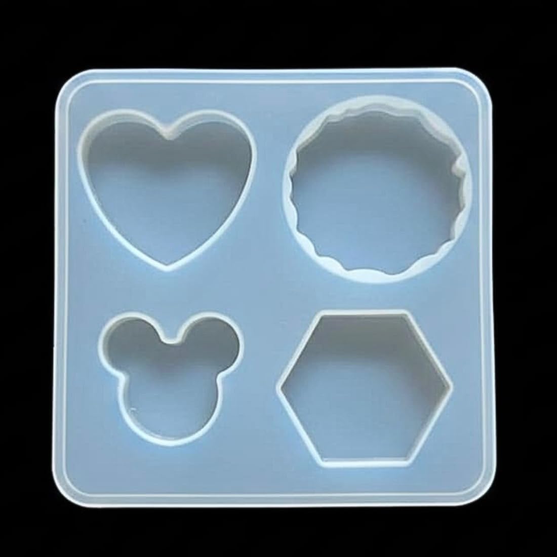4 Cavity Keychain Silicone Mold for Resin Crafts-image-42