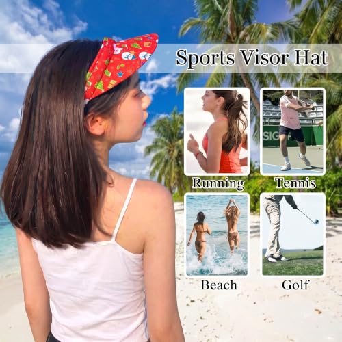 Image of Sun Visor Hats Women Wide Brim Adjustable Clip On Visors Beach Men Hat