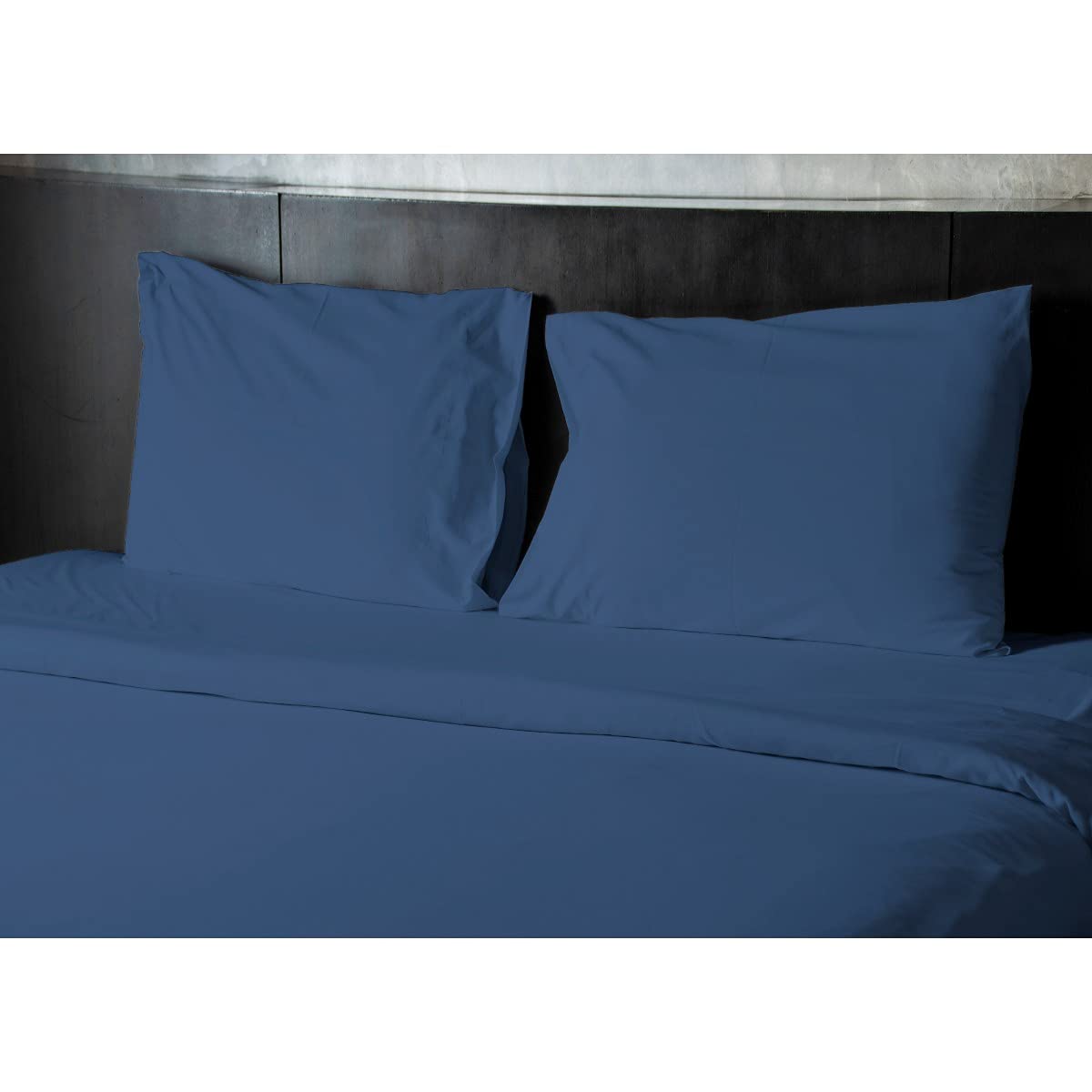 Home Linge Passion | Prześcieradło płaskie - 1 sztuka | 100% bawełna - 57 nici | 2 osoby - 240 x 300 cm | Intensywny niebieski HP-62647