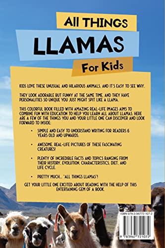 All Things Llamas For Kids: Filled With Plenty of Facts, Photos, and Fun to Learn all About Llamas - Image 2