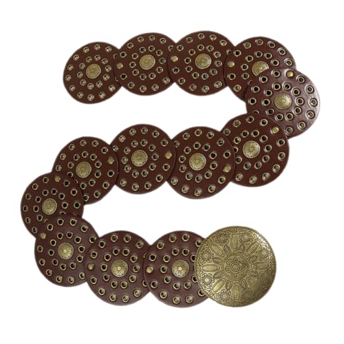 Ceinture large à disque en PU épais de haute qualité style western 115 cm