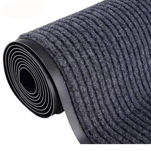 MYOYAY Carpet Runner, 3ft x 10ft Hallway Runner with PVC Non-Slip Backing Indoor Outdoor Floor Mat Area Rugs for Kitchen Balconies Living Room Dining Room Decks Patio (Gray)