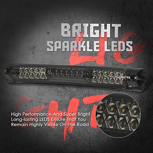 High Mount 3Rd Stop Light Assemblies,Compatible With Ford 1997-2004 F150 / 2004 Heritage Third Center Cargo Reverse Rear Led Brake Light Bar Taillight (Black Smoke) #TOP2