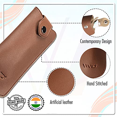 Image of Unisex Specs Snap Button Eyewear Dabbi Artificial Leather Soft Case Cover