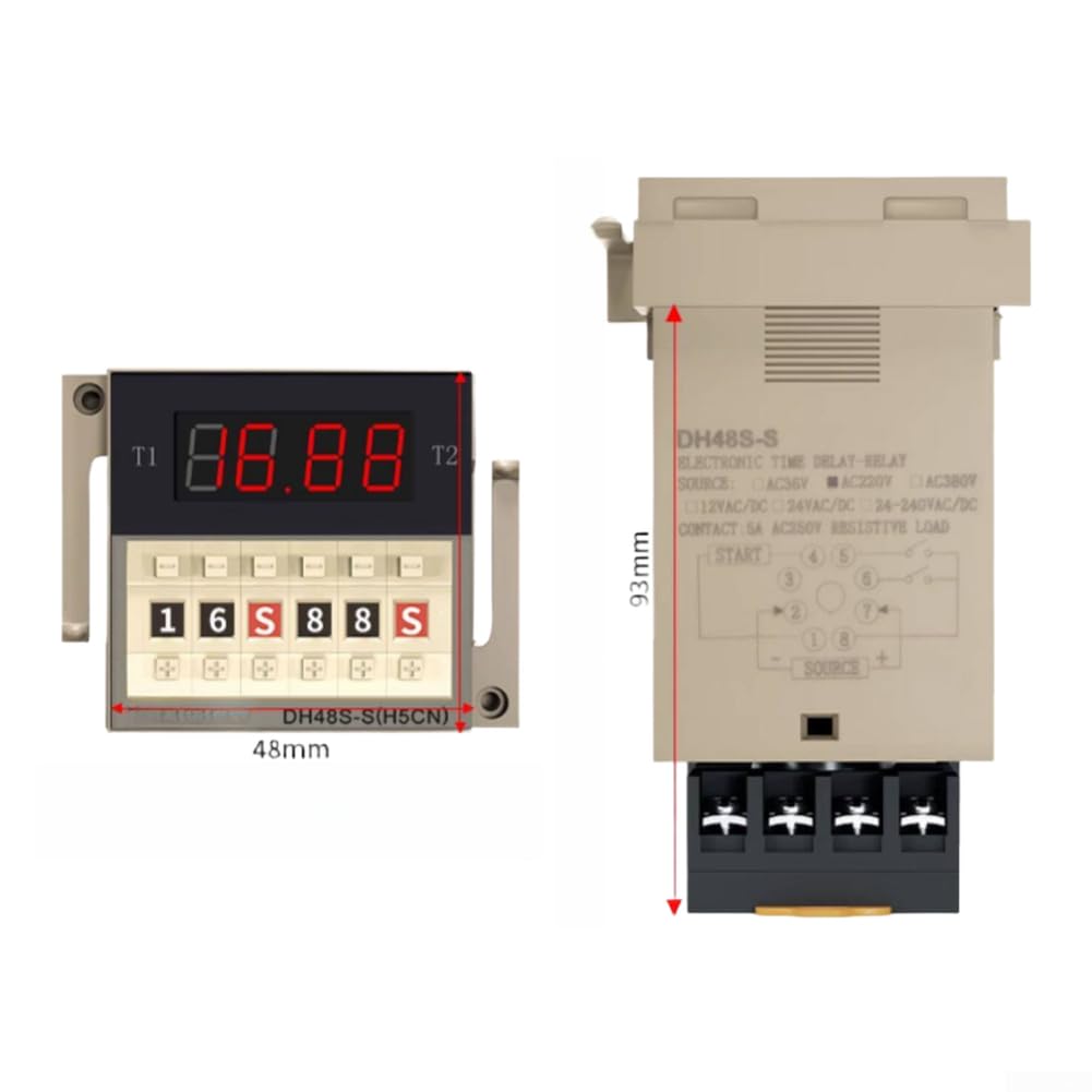 DH48S-S Digital Timer Switch 12V 24V LED Display(DH48S-S AC/DC12V)