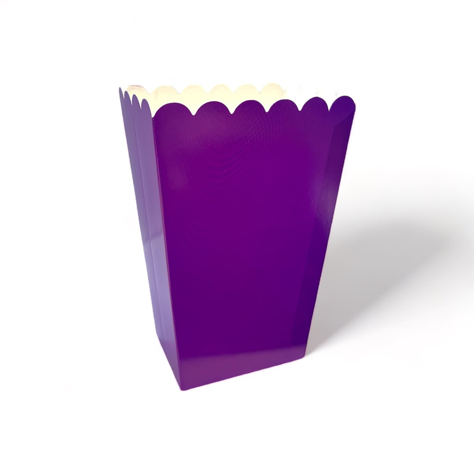 PARTY TIME - 6 Pieces Purple Popcorn Boxes, Disposable Party Boxes and Party Favor Accessories - Birthday Party Decorations