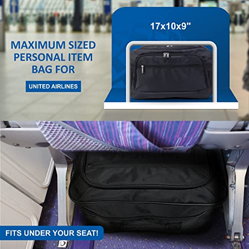 Under Seat 17x10x9 Max Carry on Holdall Duffle Gym Luggage Flight Bags Personal Item for United Airlines3