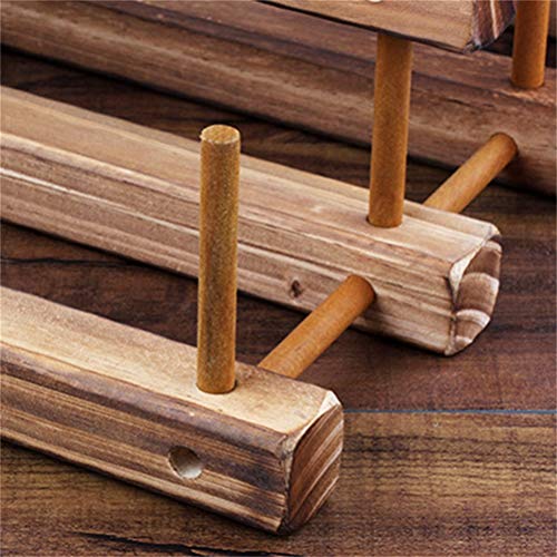 Soporte para Botellas de Vino Plegable de Madera Beige 2 Botellas miniatura 4