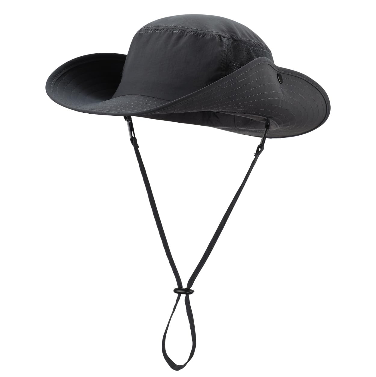 Chapeau de randonnée anti coup de soleil à large bord ventilé mixte