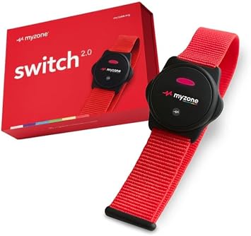 Myzone Switch Heart Rate Monitors - Physical Activity Fitness Tracker for Your Chest Bluetooth Connectivity and Waterproof Device for Sport and Fitness Activities