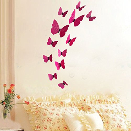 Farfalle in stile 3D, 12 pezzi, decorazione da