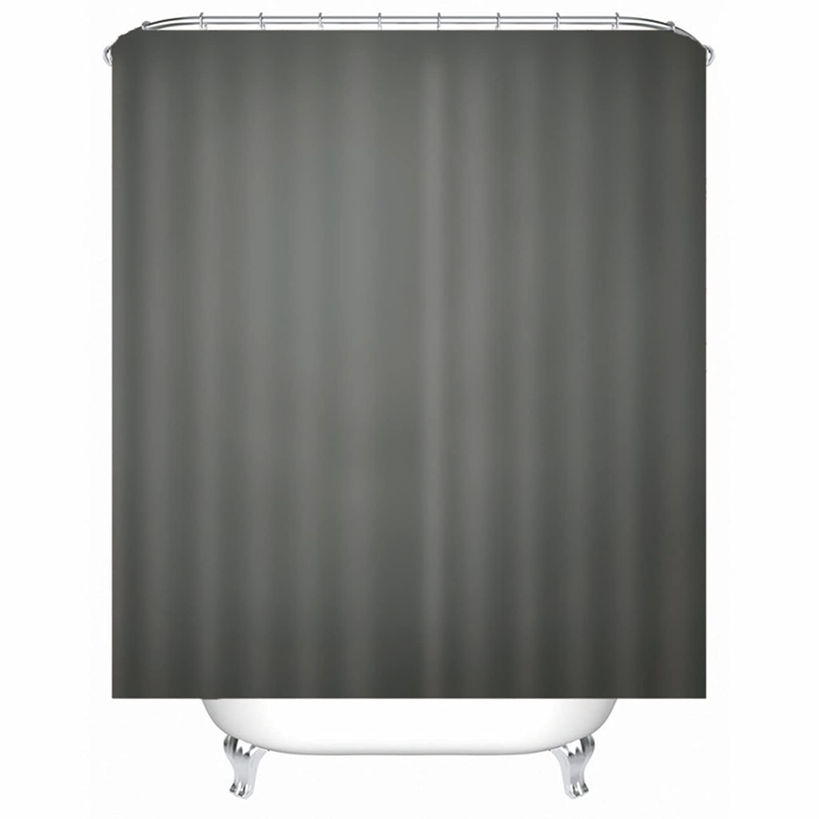 Tenda Bagno Grigio Scuro Impermeabile e Antimuffa Tende per Bagno Poliestere con Ganci Tenda da Doccia Design Monocromatico, 150x180cm