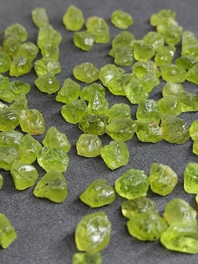 Miniatura 7 de Krishiv Exports - 10 piezas, peridoto natural, piedra preciosa en bruto, peridoto verde, peridoto suelto, semiprecioso crudo, joyería de peridoto de