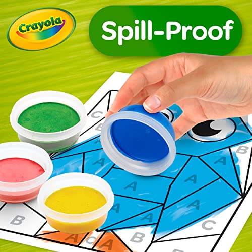 Crayola 811518 Spill Proof Paint Set (8Ct), Washable Toddler Paint Kit, With Activity Pages, Kids Paint Brushes thumb #5