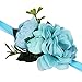 Demarkt Flores de la Boda de la Muchacha de la Dama de Honor de la Fiesta de la Flor de la muñeca Pulsera, Azul, 14 * 8cm