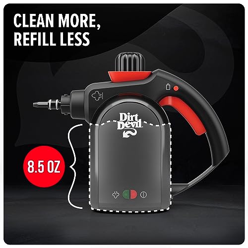 Dirt Devil 7-in-1 Handheld Steamer, Pressurized Steam Cleaner for Home Use, XL Water Tank, Includes Specialized Cleaning Tools, Portable Steam Cleaner for Bathroom, Clothes, Furniture and More image 7