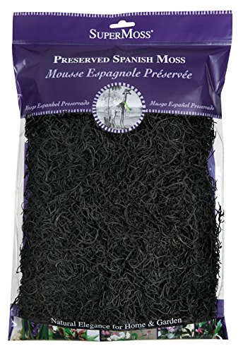 SuperMoss (26973 Spanish Moss Preserved, Black, 8oz