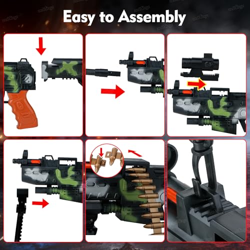 Image of zest 4 toyz 25 Musical Army Style Toy Gun for Kids with Music, Lights and Laser Light (Multi Color)