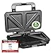 emerio Tostapane doppio senza BPA, forma classica per sandwich triangolare facile da pulire, rivestimento antiaderente, riscalda rapidamente e facilmente in un delizioso snack, 900 Watt