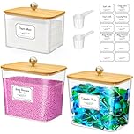 Lifewit Laundry Pods Container with Lid, Coffee Pod Kcup Holder, Kitchen Storage& Organisation, Washing Tablets Powder Capsules Dryer Sheet Organiser, 3 Pcs