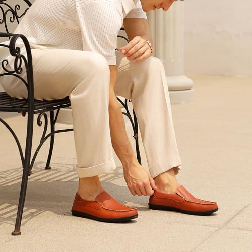 Image of Go Tour Men's Casual Leather Fashion Slip-on Loafers Shoes