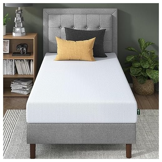 ZINUS 8 Inch Green Tea Cooling Gel Memory Foam Mattress / Cooling Gel Foam / Pressure Relieving / CertiPUR-US Certified / Bed-in-a-Box, Twin