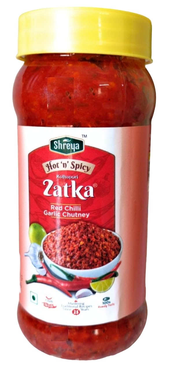 Rajat TRADERS Shreya Hot And Spicy Kolhapuri Zatka Red Chilli Garlic Chutney - 300 Gm Bottle (B0CKMS3V9W) Amazon Price History, Amazon Price Tracker