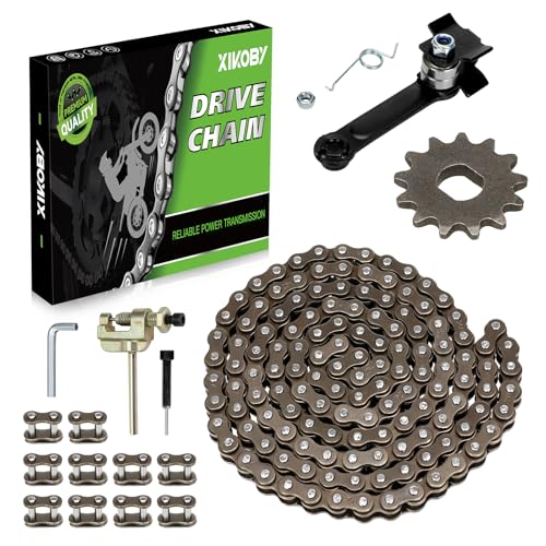 XIKOBY 25H Chain 132 Links & 13T Sprocket for Razor MX Bikes
