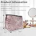 DEMACYA Makeup Bag Leopard Rose Gold Cosmetic Bag for Women, Waterproof Large Capacity Travel Toiletry Organizer 9.5×5.9 Inch