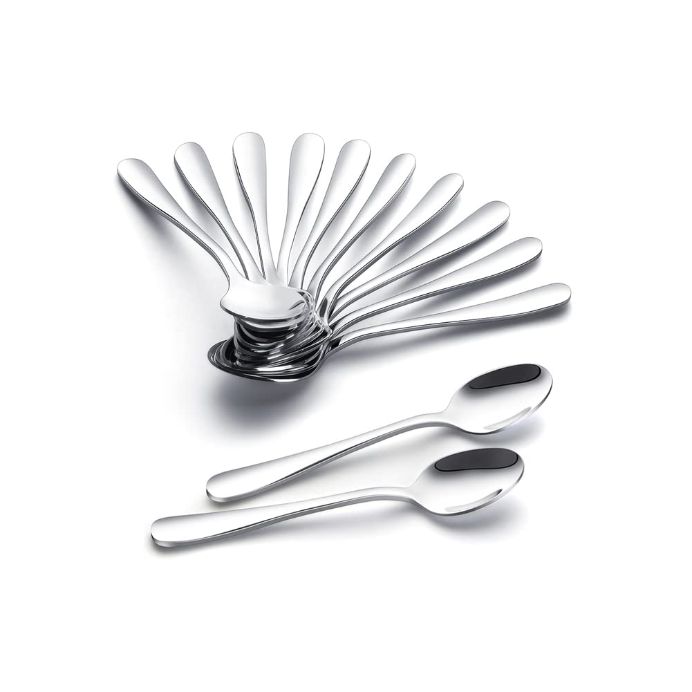 IQCWOOD Coffee Spoons, 12 Piece Demitasse Espresso Spoons, 4.7 Inches Mini Dessert Spoons Stainless Steel Tea Spoons Small Spoons Dessert Spoons Tiny Spoons for Coffee Sugar, Tea, Ice Cream