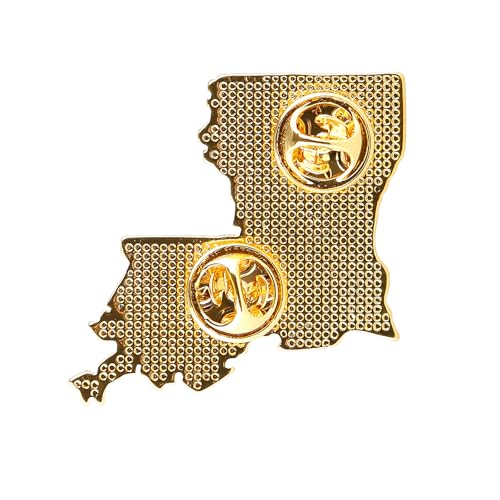 Image of State Shaped Map Lapel Metal Pin Enamel Brooch Keepsake Beautifully Designed for Backpack Hat