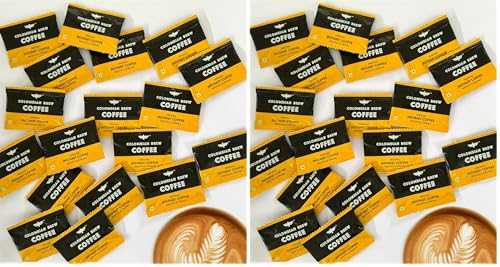Image of Colombian Brew Coffee Original Instant Coffee Powder- Pack of 200 Sachets- No Sugar, Vegan, Keto-Friendly- Hot & Cold Coffee, Easy Mix, Zero Sugar, Instant Beverage