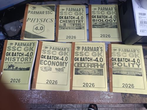 Image of Parmar Sir SSC GK Batch-4.0 2026 Notes ( History+Geography+Polity+Economy+Physics+Chemistry+Biology+GK ) 8 Booklet English Medium black and white Xerox