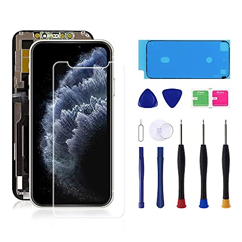 WYNT for iPhone 11 Pro Screen Replacement Kit, OLED Display and Touch Screen Digitizer Replacement Frame Assembly with Repair Tool Kit and Screen Protector (Black, 5.8 Inch, for iPhone 11 Pro)