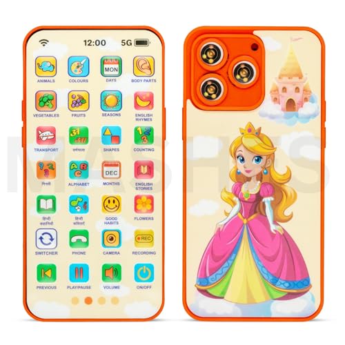 Image of Mashes Educational Phone Toy for 2-12 Years Kids Rechargeable 28 Functions Talking Baby Smart Phone Mobile Toy for Boys Girls Christmas Gift Birthday Surprise