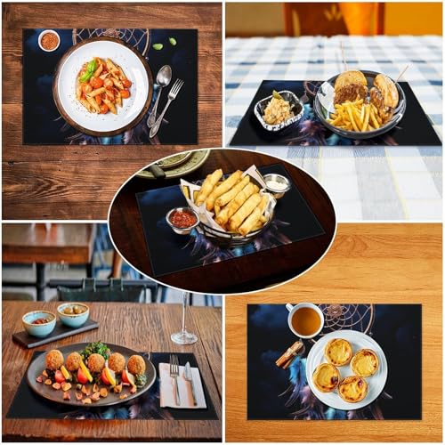 Set de table attrape-rêves imperméable et lavable pour repas sans taches - 6