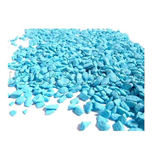 1KG BUSTA sassi , 3-6 MM MILLIMETRI PER COMPOSIZIONI FLOREALI HOBBY FAI DA TE COLORE AZZURRO