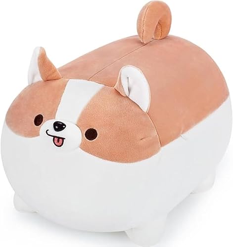 Shiba Inu - Almohadas de peluche de Corgi de 20 pulgadas, animales de peluche gigantes de Corgi, almohada de felpa para abrazar, cojín suave de