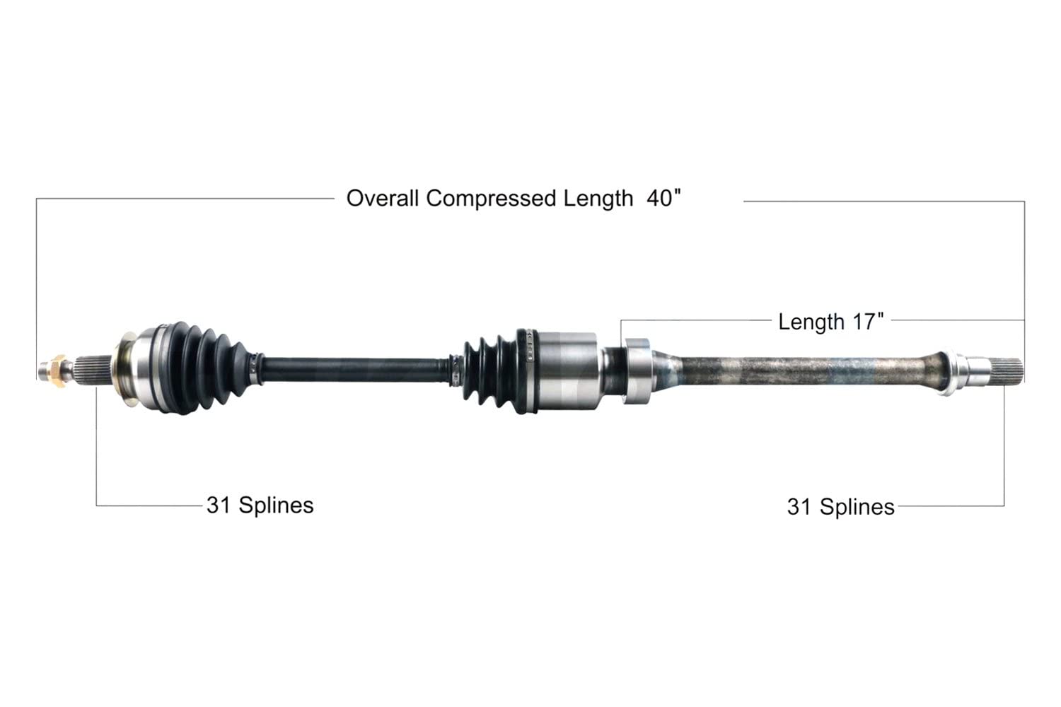 Amazon.com: TrakMotive CV Axle Shaft - MZ-8220 : Automotive