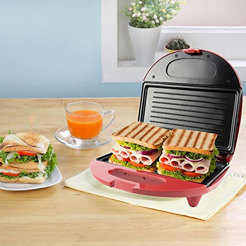 Mini grill, Inox, 750W, Vermelho, 110v, Philco