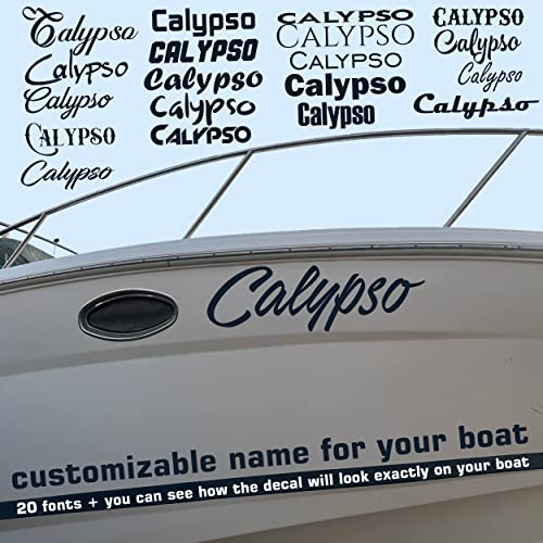 Make Your Own Boat Name or Registration Numbers - Custom Vinyl Lettering Stickers for Boat Jet ski Yaht Door Window Sign Car Truck