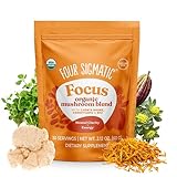 Four Sigmatic Focus Blend | Organic Lion's Mane Powder with Adaptogen and Mushroom Blend | Includes Cordyceps, Rhodiola, Bacopa & Mucuna | 30 Servings