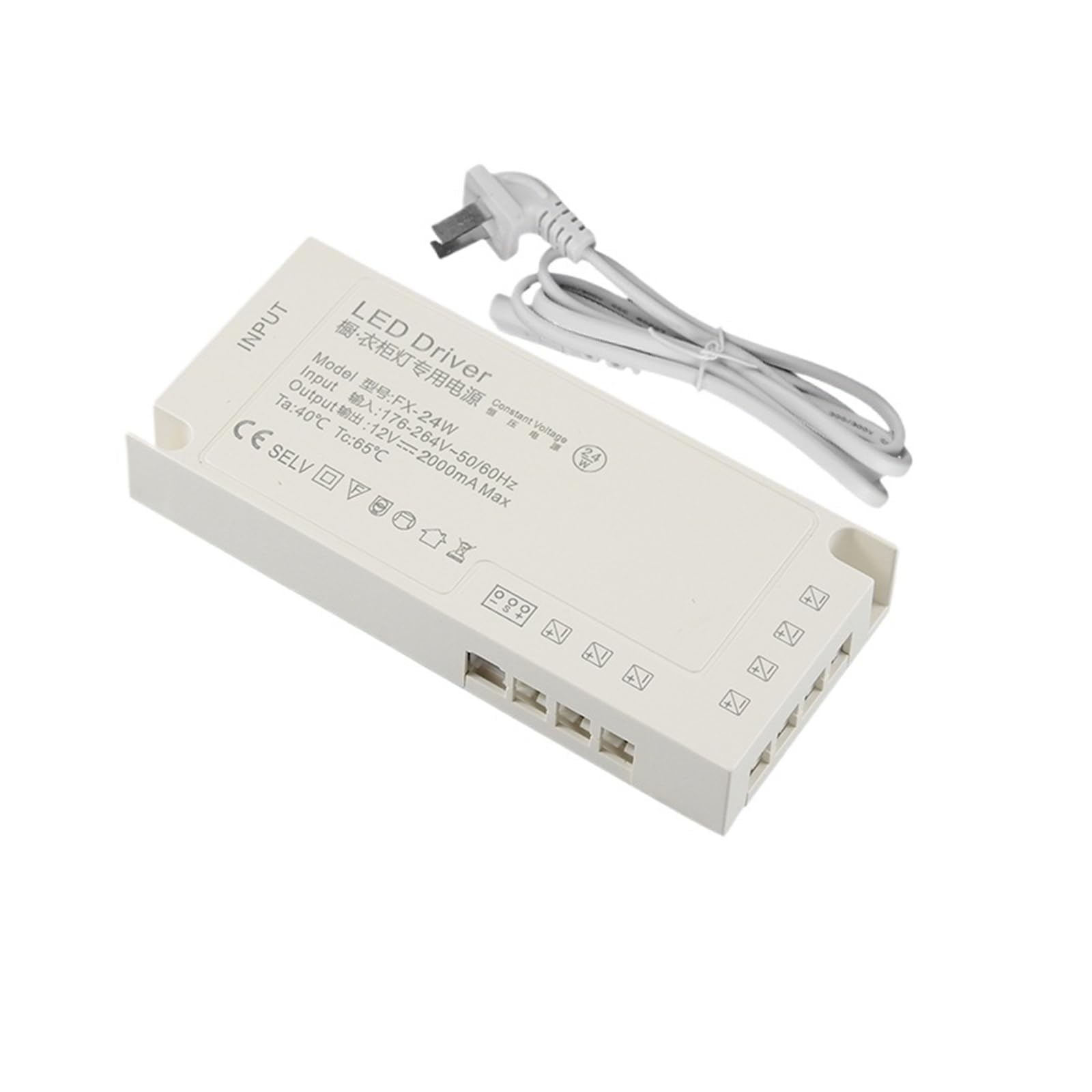 PWANUIGTE Cabinet Wardrobe Light Dedicated Power Supply 12v 24v 60w 100w 150w Strip Transformer(12V 24W-engineering funds)